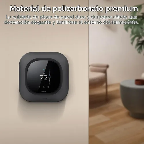 Vista 5 de CaseBot Placa de pared para termostato inteligente Ecobee Premium/mejorado Negro mate