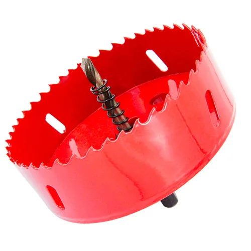 Vista 40 de Broca bimetálica para taladro, cortador de orificios HSS con eje para madera y metal