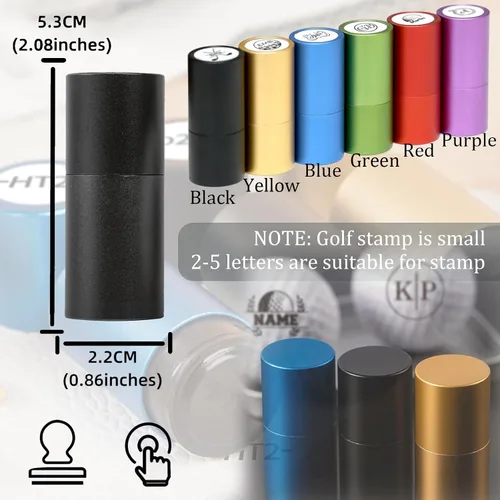 Vista 3 de xrlsg Sello de pelota de golf personalizado, sello de pelota de golf con monograma, regalos para golfistas, papá, marido, novio