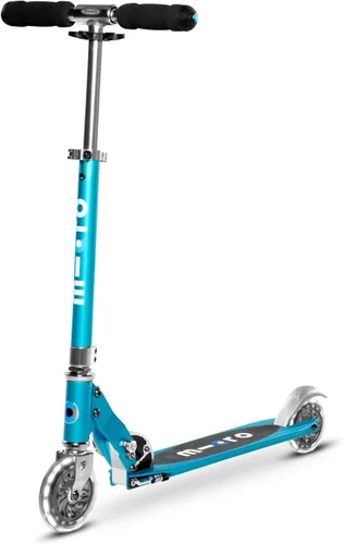 Vista 5 de Micro Kickboard Sprite 2-Wheel Foldable Kids Scooter, Ages 6+, Up to 220lbs Compact Foldable Design for Travel & Storage, Adjustable T-Bar Rosa
