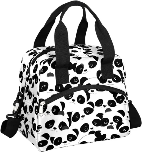Vista 43 de Pardick Bolsa de almuerzo aislada con diseño de galaxia colorida para mujeres y hombres y adultos, con purpurina, grande, hielera, térmica A01
