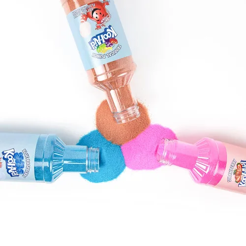 Vista 7 de Nostalgia Kool-Aid - Kit variado de algodón de azúcar – 3 sabores de azúcar de hilo dental (frambuesa azul, fresa, ponche tropical) – Botellas de 7