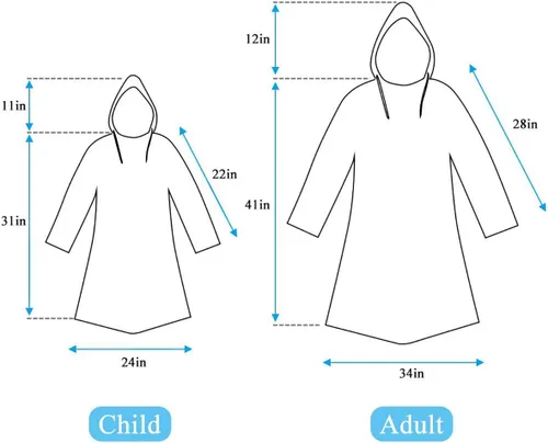 Vista 5 de INNOCHEER - Ponchos de lluvia para la familia, paquete de 12, impermeable desechable de emergencia para niños y adultos, camping, senderismo al aire