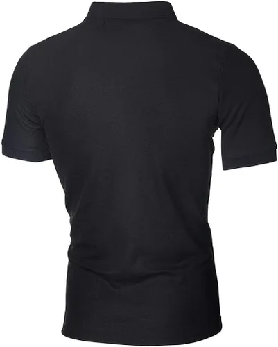 Vista 4 de GDJGTA Blusa casual de manga corta con bolsillos y bolsillos para hombre, color liso, para hombre