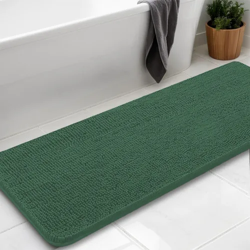Vista 13 de Alfombras de baño en forma de U, alfombras de baño de felpilla súper absorbentes y respaldo antideslizante de PVC fuerte para inodoros, lavables a