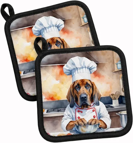 Vista 14 de Caroline's Treasures Coton de Tulear El Chef Par de Agarraderas de Ollas de Cocina Resistentes al Calor Juegos de Agarraderas de Ollas Almohadillas