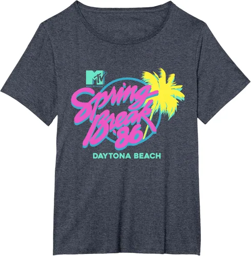 Vista 37 de MTV Camiseta de cuello redondo de ajuste clásico - Spring Break Daytona Beach, negro, adulto, manga corta, algodón y poliéster
