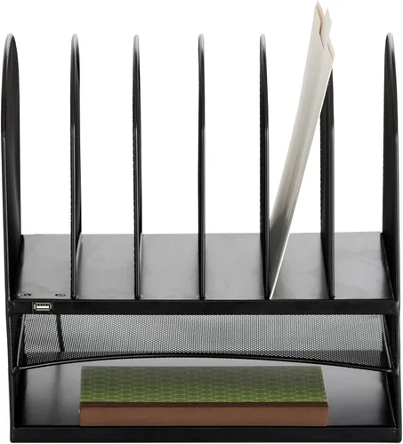 Vista 5 de Safco 3259BL Archivo Colgante de Malla Onyx con 2 Secciones Verticales, Negro