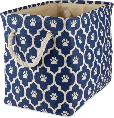 Vista 7 de Bone Dry Pet Storage Collection Lattice Estampado de Patas, Negro, Rectángulo Pequeño