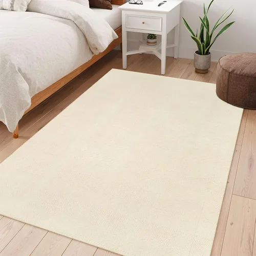 Vista 50 de LEEVAN Alfombra lavable para baño, alfombra tejida negra de 2 x 3 pies para entrada, alfombra de puerta delantera de algodón, alfombras pequeñas