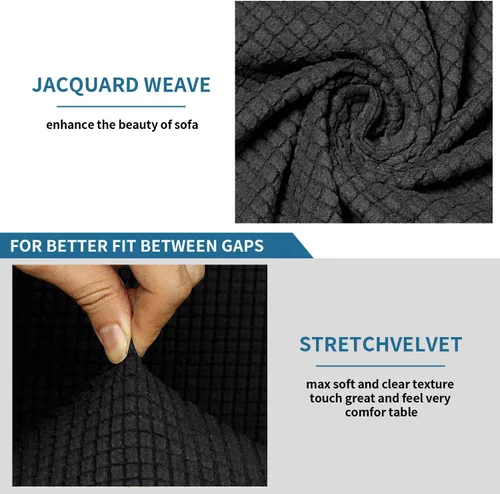 Vista 4 de LiveGo Funda reclinable de 5 plazas, 7 piezas, fundas elásticas para sofá modular reclinable para 5 cojines, fundas de sofá reclinable