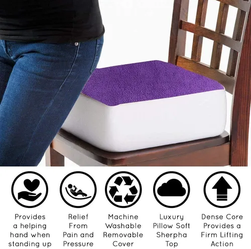 Vista 2 de Comfort Finds Rise with Ease - Cojín de asiento grueso y firme para silla, almohadilla de espuma extra gruesa para el hogar, patio, oficina