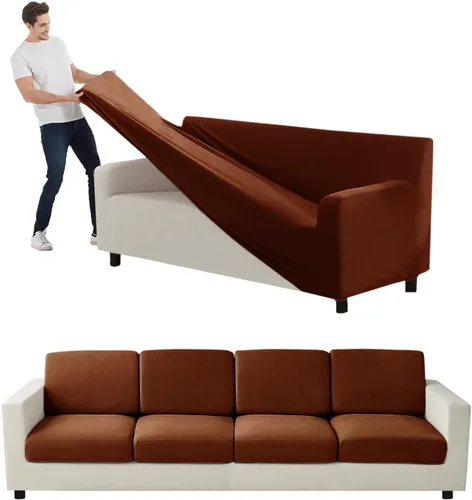 Vista 58 de Funda para Sofá de Terciopelo, Fundas Elásticas para Sofá para Funda Principal Separada/Respaldos y Cojines de Asiento, Funda para Sofá, para Fundas