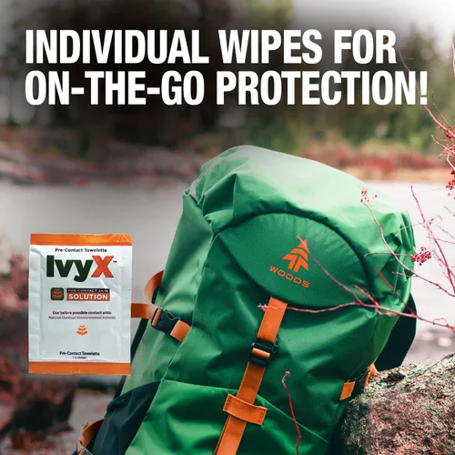 Vista 8 de CoreTex Ivy X - Toallitas de hiedra venenosa precontacto, paquete de 25 toallitas de barrera de un solo uso para ayudar a prevenir erupciones