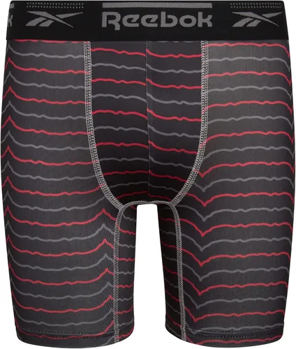 Vista 4 de Reebok Ropa interior para niños Calzoncillos tipo bóxer de rendimiento de pierna larga (paquete de 3)