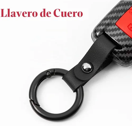 Vista 3 de SANRILY 1 funda para llavero Mercedes-Benz, patrón de fibra de carbono, protección completa, compatible con Benz C E S M CLS CLK G Class Keyless
