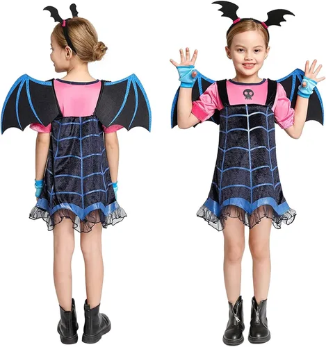 Vista 2 de Kidswant Toddler Baby Girls Luxury Princess Party Halloween Cosplay Costume Dress Up with Accessorries