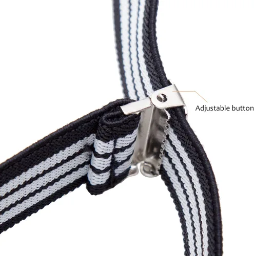 Vista 6 de Suspensores para adultos, varones y niños. Clips extra resistentes de metal, de piel genuino, parche transversal perfecto para smoking