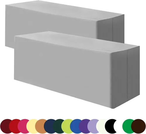 Vista 10 de BLACK-4FT Mantel ajustado cubiertas de mesa para mesas rectangulares de 4 pies - Resistente al agua, lavable, tela de poliéster, manteles