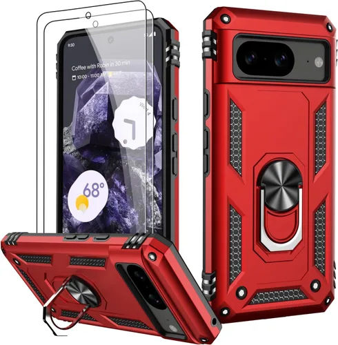 Vista 30 de LUMARKE para Google Pixel 3A XL - Funda con protector de pantalla, funda protectora grado militar probada contra caídas de 16 pies con soporte