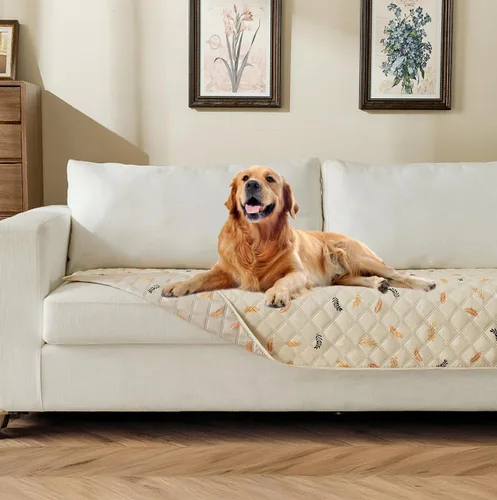 Vista 15 de Funda reversible para cama de perro con forro impermeable, funda deslizable resistente al agua, protector de muebles y manta para mascotas, funda