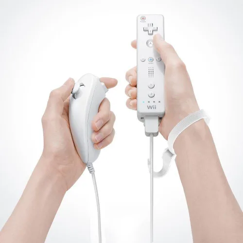 Vista 3 de Ambertown 2 x Funda de silicona blanca con correa para la muñeca para Nintendo Wii Remote