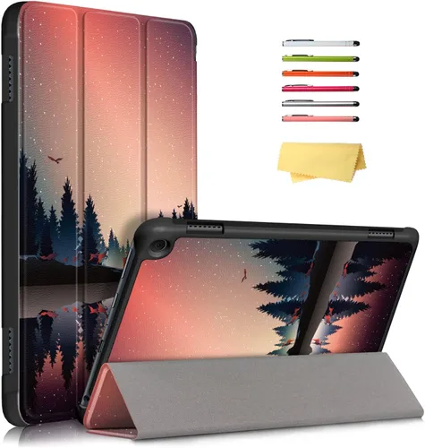 Vista 21 de Funda tipo folio para Amazon Kindle Fire HD 8 y Fire HD 8 Plus (se adapta tanto a 12ª/10ª generación, 2022/2020) con soporte inteligente de piel