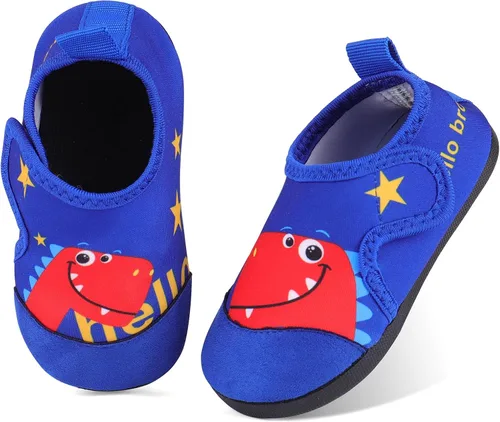 Vista 4 de KAKU NANU Zapatos de agua para niños y niñas, bonitos zapatos de natación de dibujos animados, calcetines de agua ligeros de secado rápido