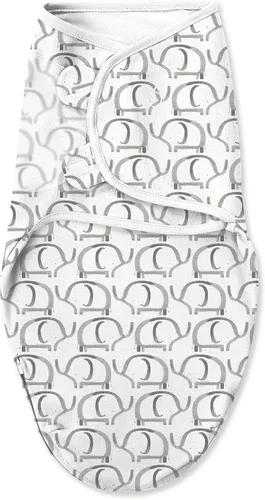 Vista 5 de SwaddleMe Luxe Easy Change Swaddle, Ellie Elephant/Triángulo Gris, S/M (0-3 meses)