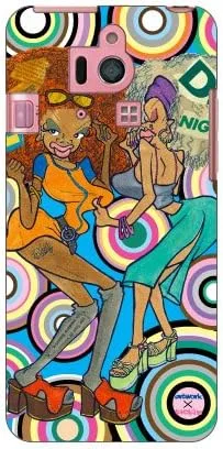 Vista 24 de MSOJ1C-ABWH-151-M827 Cute Dancers, Circle and Yellow Back Design by Artwork/for Xperia J1 Compact D5788/MVNO Smartphone (SIM Free Device)