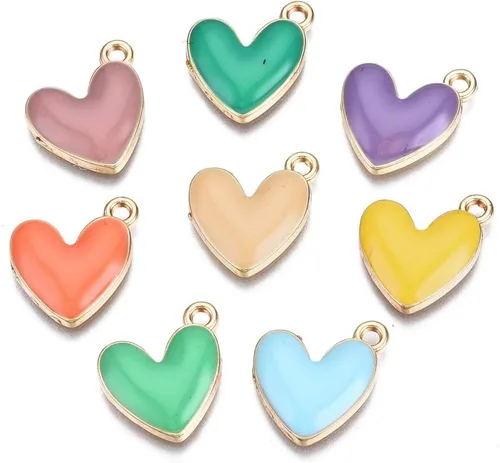 Vista 14 de DanLingJewelry Dijes esmaltados de formas surtidas para hacer pulseras, collares, joyas, Metal