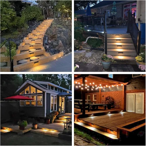 Vista 7 de GKOLED Paquete de 2 luces LED lineales de bajo voltaje de 9-15 V CA/CC, luz de escalera de corte de paisaje de 2 W, accesorios de iluminación