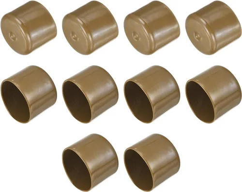 Vista 199 de uxcell 10 tapas de goma para extremos de 0.591 in de identificación, tapa de extremo redondo, protectores de rosca de tornillo, color negro