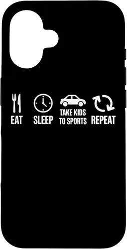 Vista 31 de Eat Sleep Take Kids to Sports Repeat Youth Athlete Parent Case for iPhone 17