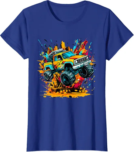 Vista 58 de Monster Trucks Are My Jam - Camiseta Monster Truck, Negro