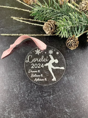 Vista 4 de Figure Skating Ornament, Ice Skating Ornament, Ice Skater Ornament, Figure Skater Gifts, Figure Skater Ornament, Figure Skating Gifts