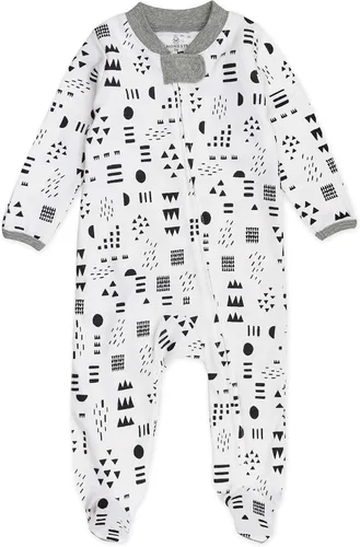 Vista 2 de HonestBaby Baby Sleep N' Play - Pijama de algodón orgánico con cremallera frontal y pies