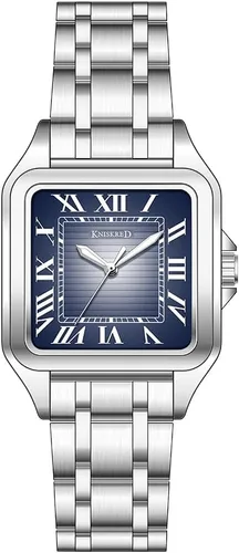 Vista 15 de Classic Square Watch for Men Vintage Roman Numeral Black