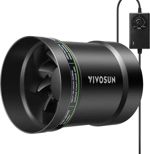 Vista 10 de VIVOSUN Ventilador en línea P4 de 4" y control de velocidad 130 CFM