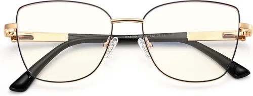 Vista 7 de Dollger Gafas de luz azul para mujer, gafas de juegos de computadora, ojo de gato, gafas de bloqueo de luz azul Matal