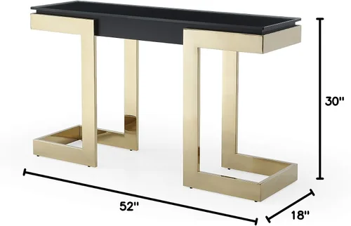 Vista 2 de Whiteline Modern Living Sumo Mesa de consola W52 D18 H43, color negro