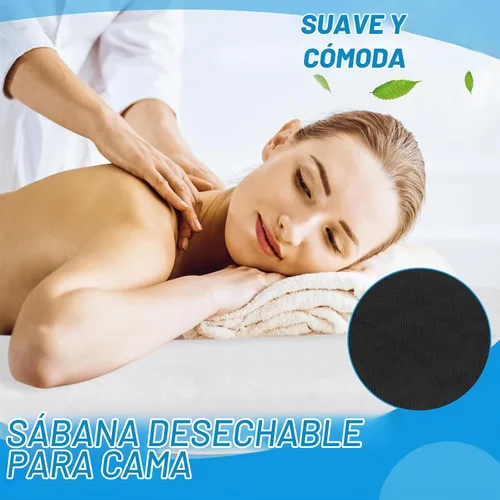 Vista 6 de Mixweer 30 piezas de sábanas de mesa de masaje a prueba de aceite e impermeables ajustables para spa de 39 x 87 pulgadas, sábanas protectoras Negro