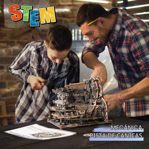 Vista 2 de ROBOTIME Rompecabezas 3D Marble Run - LGA01 Marble Night City Modelo de madera para construir - Kits de construcción de modelos para adultos
