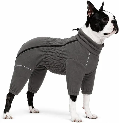 Vista 12 de Lovelonglong Abrigo cálido para perro, chaqueta resistente al viento para perros pequeños, medianos y grandes, abrigo de invierno de forro polar