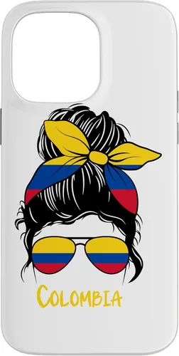 Vista 21 de Colombian Girl Bandana Glasses Flag Colors Latina Pride Case for iPhone 17