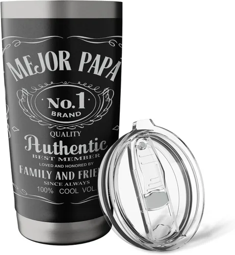 Vista 5 de El Mejor Papa del Mundo Dad Slang Words Spanish Father's Day - Vaso aislado de acero inoxidable