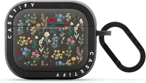 Vista 20 de CASETiFY Bounce - Funda para Airpods (3ª generación) con anillo - Black Kingsnake - Carbón mate