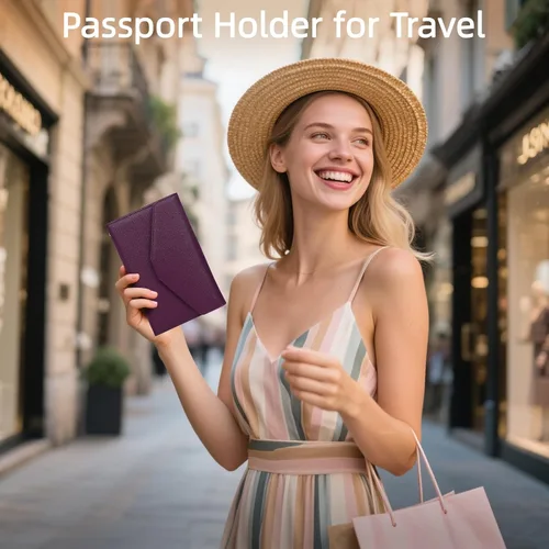 Vista 50 de Zoppen - Billetera de viaje con bloqueo RFID multiusos (Ver.4) Portatarjetas de pasaporte y vacunas, organizador de documentos de tres pliegues