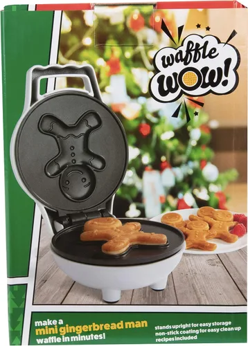 Vista 8 de Mini Waflera Hombre de Jengibre - Haz que esta Navidad sea Especial para los Niños con Plancha de Wafles Festiva de 4", Electrodoméstico Eléctrico