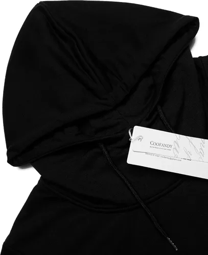 Vista 6 de COOFANDY - Sudadera larga con capucha para hombre, diseño hip hop tipo capa, de mezcla de algodón